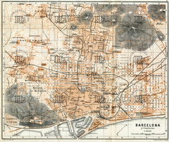 Plano de Barcelona 1900. Ref: MZ00123