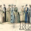 Le moniteur de la mode. Modelos de moda del siglo XIX. Ref: LL00106