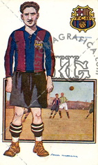 Jugadores Foot-Ball. F.C.Barcelona. Salvador Martínez Surroca. Defensa izquierdo. Ref: LL00016