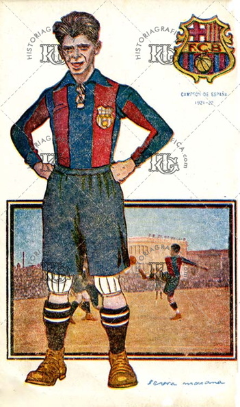 Jugadores Foot-Ball. F.C.Barcelona. Vicente Piera. Extremo derecha. Ref: LL00023