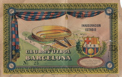 Fútbol Club Barcelona. Entrada inauguración del estadio. Ref: FR00013
