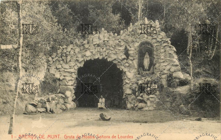Arenys de Munt. Gruta de Nuestra Señora de Lourdes. Ref: EB01374