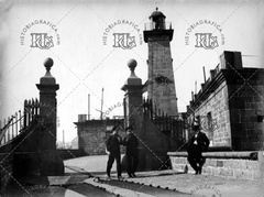 Faro-reloj del puerto y marineros. Ref: 5000343
