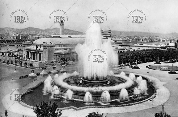 Font Màgica de Montjuïc durante Expo 1929. Ref: MZ01774