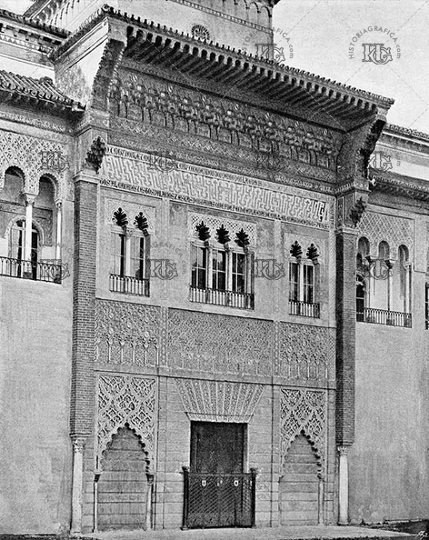Portada principal del Alcázar de Sevilla. Ref: MZ00516