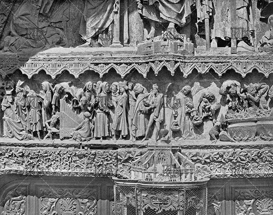 Tímpano de la puerta central de la catedral de León. Ref: MZ01070