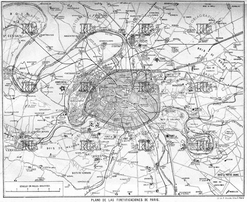Plano de las fortificaciones de Paris. Ref: 5001112