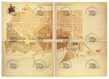 Plano de la urbanización de Barcelona. 1891. Ref:  MZ02618