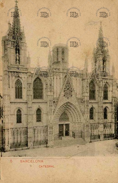 Fachada de la Catedral de Barcelona. Ref: AF00098
