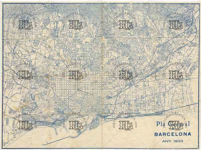 Plano general de Barcelona de 1933. Ref: AF00110