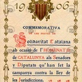 Postal conmemorativa de las fiestas de Solidaridad Catalana. Ref: LL00667
