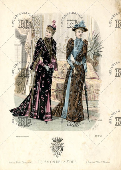 Le Salon de la Mode. Modelos de moda del siglo XIX. Ref: LL00107