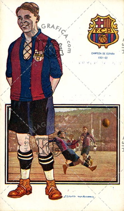 Jugadores Foot-Ball. F.C.Barcelona. José Samitier. Medio izquierdo. Ref: LL00019