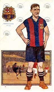 Jugadores Foot-Ball. F.C.Barcelona. Agustín Sancho. Medio centro. Ref: LL00021