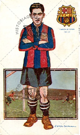 Jugadores del Foot-Ball Club Barcelona. Paulino Alcántara. Interior izquierda. Ref: LL00013