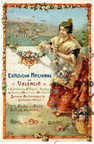 Cartel de la Exposición Nacional en Valencia de 1910. Ref: LL00102