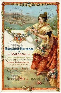 Cartel de la Exposición Nacional en Valencia de 1910. Ref: LL00102