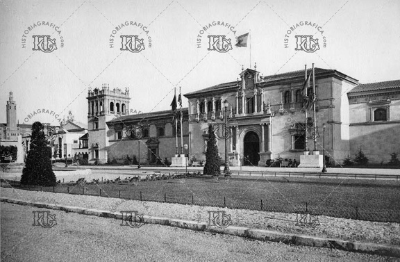 Palacio del Estado durante Expo 1929. Ref: MZ01760
