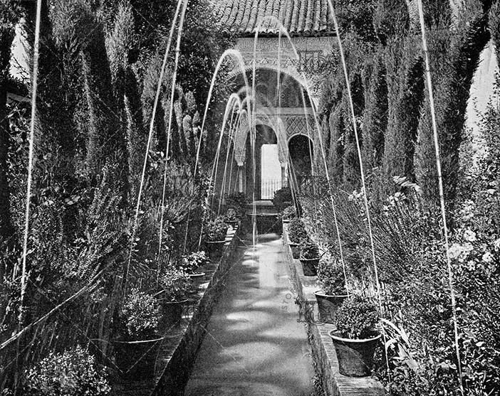 Jardines del Generalife en Granada. Ref: MZ00514