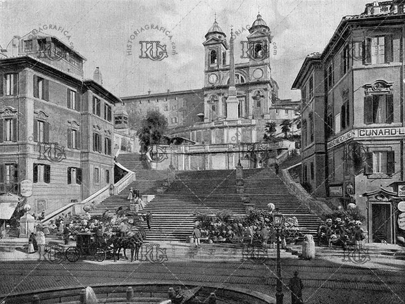 Escalinata de la Trinidad del Monte de Roma. Ref: MZ02521