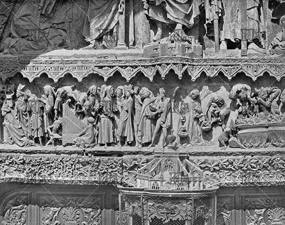 Tímpano de la puerta central de la catedral de León. Ref: MZ01070