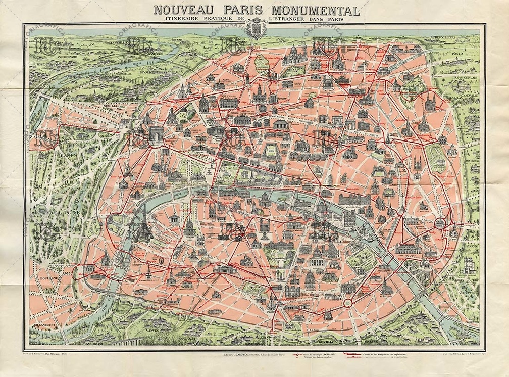 Plano de la ciudad de París. Ref: MZ02620