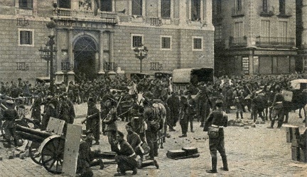 Fuerzas del ejército en plaça Sant Jaume. Ref: AF00019
