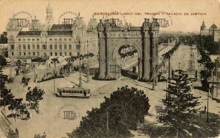 Arc de Triomf y Palau de Justícia. Ref: AF00091
