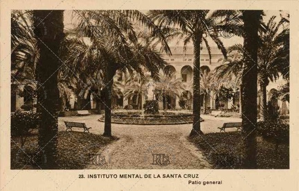 Instituto Mental de la Santa Creu. Patio. Ref: AF00144
