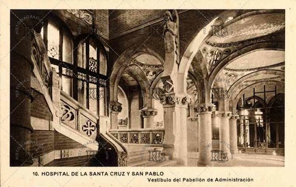 Hospital de Sant Pau. Vestíbulo. Ref: AF00133