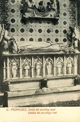Monasterio de Pedralbes. Detalle del sarcófago. Ref: AF00155