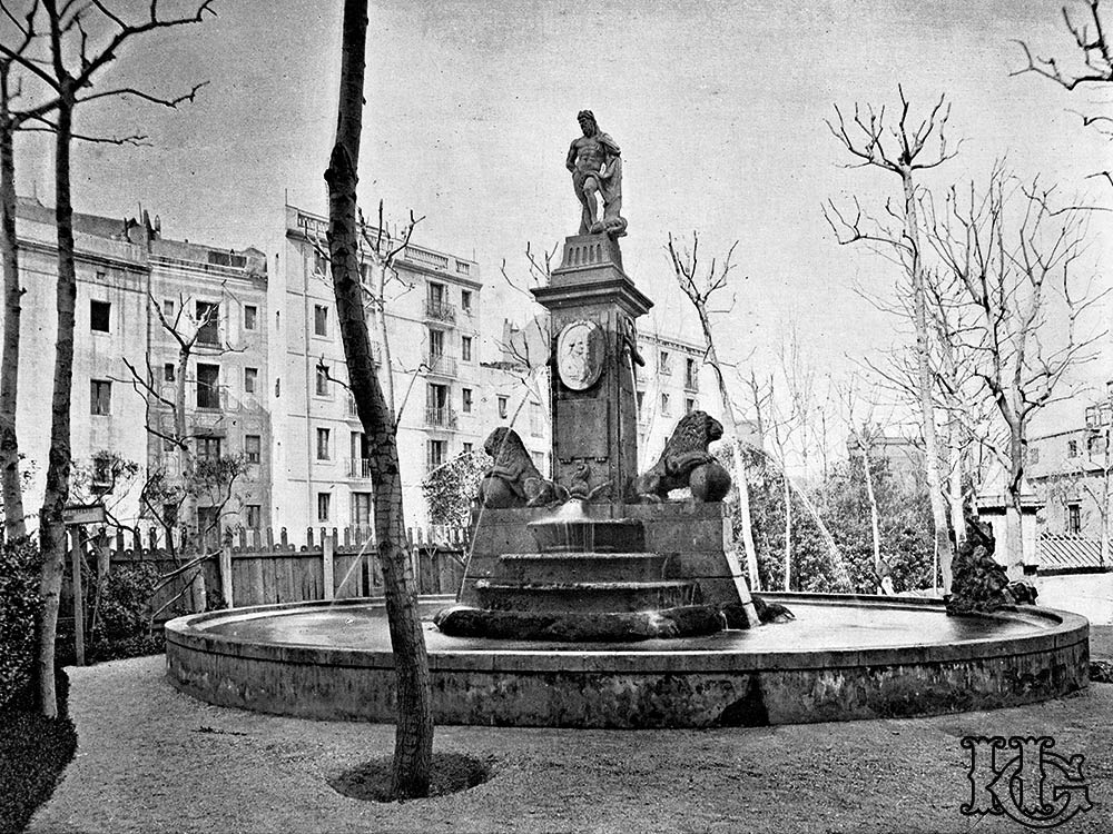 Fuente de Hércules de Barcelona. 1890
